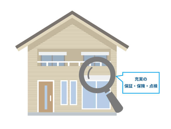 充実の保証・保険・点検