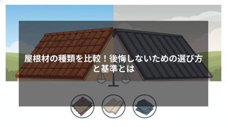 屋根材の種類を比較！後悔しないための選び方と基準とは