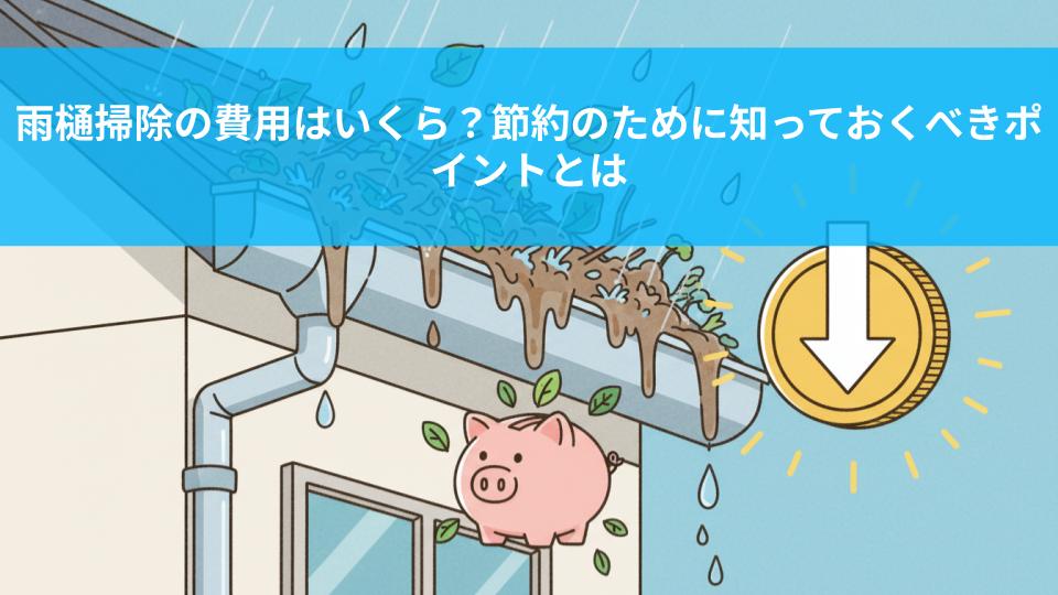 雨樋掃除の費用はいくら？節約のために知っておくべきポイントとは